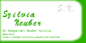 szilvia neuber business card